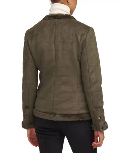 Anne Klein Women's Scuba Faux Suede Quilted Faux-Fur-Trim Jacket 4 Anne Klein Women's Scuba Faux Suede Quilted Faux-Fur-Trim Jacket -Anne Klein Sales Store 23441505 fpx