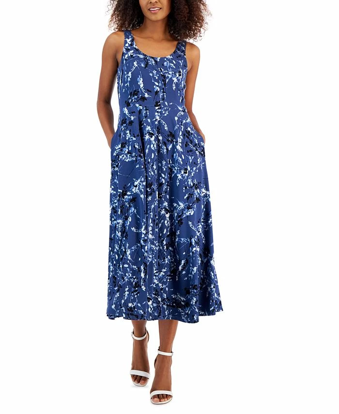 Alfani Women's Sleeveless Midi Dress, Created For Macy's 1 Alfani Women's Sleeveless Midi Dress, Created For Macy's