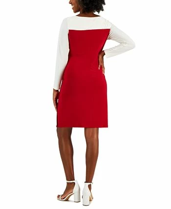 Kasper Ginger Colorblocked Midi Shift Dress 2 Kasper Ginger Colorblocked Midi Shift Dress - Image 2