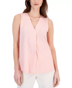 Anne Klein Women's Harmony Pleated Knit Shell