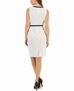 Alternative view of Kasper Women's Stretch Combo Contrast Trim Sheath Dress