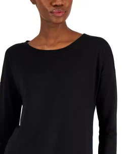 Alternative view of ID Ideology Women's French Terry Tulip-Hem Sweatshirt, Created For Macy's