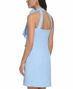 Alternative view of Vince Camuto Women's Signature Stretch Crepe Bow-Neck Open-Back Shift Dress