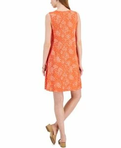 Alternative view of Style & Co Women's Floral-Print Sleeveless Flip Flop Dress, Created For Macy's