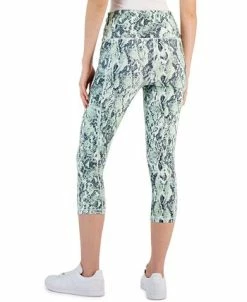 Alternative view of ID Ideology Women's Snake-Print Cropped High-Rise Leggings, Created For Macy's