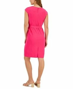 Alternative view of Kasper Women's Notched V-Neck Cap-Sleeve Belted Dress