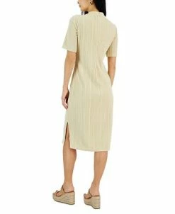 Alternative view of INC International Concepts Women's Ribbed-Knit Midi Dress, Created For Macy's
