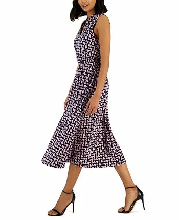 Anne Klein Women's Jenna Stand-Collar Sleeveless Dress 3 Anne Klein Women's Jenna Stand-Collar Sleeveless Dress - Image 3