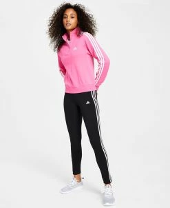 ADIDAS Women's Cotton 3-Stripes Quarter-Zip Sweatshirt -Anne Klein Sales Store 23610740 fpx