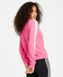 Alternative view of ADIDAS Women's Cotton 3-Stripes Quarter-Zip Sweatshirt