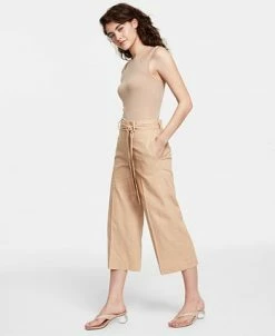 Bar III Women's Linen-Blend Tie-Waist Pants, Created For Macy's 11 Bar III Women's Linen-Blend Tie-Waist Pants, Created For Macy's -Anne Klein Sales Store 23622309 fpx