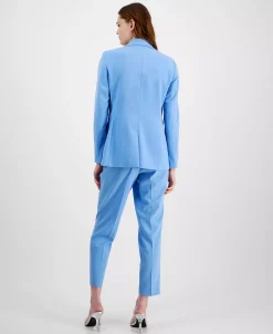 Bar III Women's Square-Neck Top, Zip-Pocket Blazer & Straight-Leg Ankle Pants, Created For Macy's -Anne Klein Sales Store 23628647 fpx