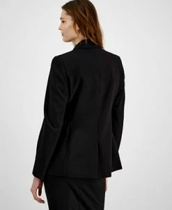 Alternative view of Bar III Women's Snap-Button Zip-Pocket Blazer, Created For Macy's
