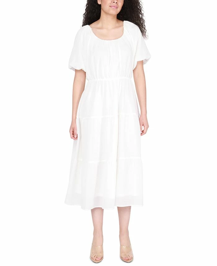 Black Tape Women's Printed Short-Sleeve Tiered Dress 1 Black Tape Women's Printed Short-Sleeve Tiered Dress