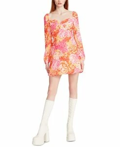 Steve Madden Women's Nicole Printed Sweetheart-Neck Mini Dress