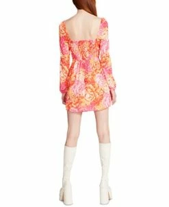 Alternative view of Steve Madden Women's Nicole Printed Sweetheart-Neck Mini Dress
