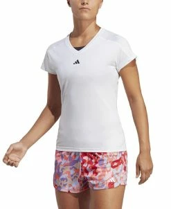 ADIDAS Women's Training Essentials Logo V-neck T-shirt