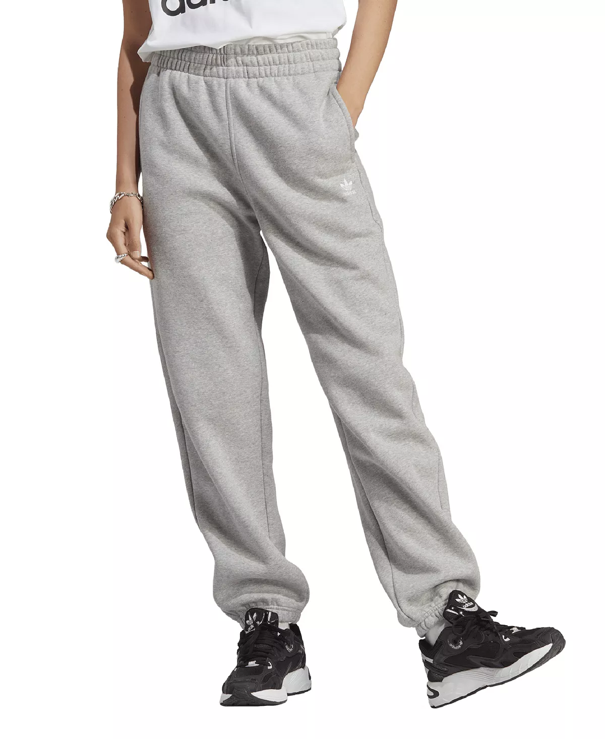 ADIDAS Women's Essentials Fleece High Rise Waist Joggers 5 ADIDAS Women's Essentials Fleece High Rise Waist Joggers - Image 5
