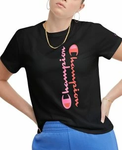 Champion Women's Classic Cotton Logo Graphic-Print Tee