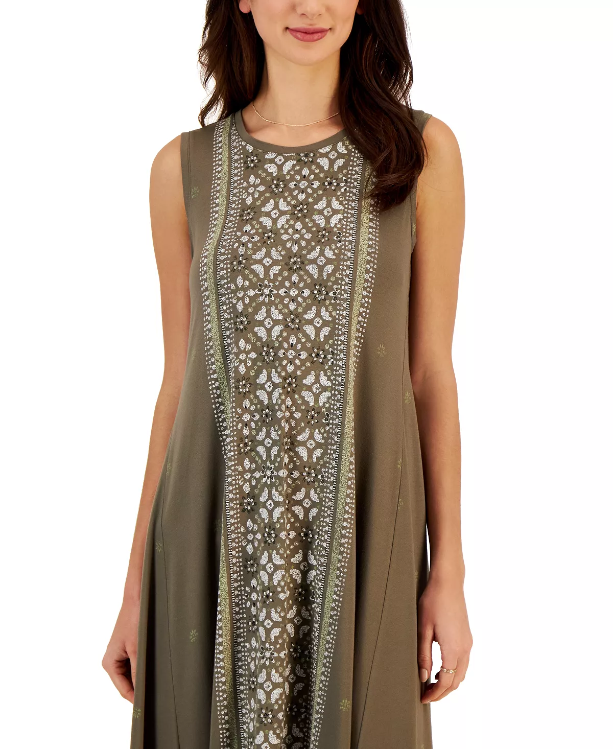 Style & Co Women's Printed Sleeveless Flip-Flop Dress, Created For Macy's 4 Style & Co Women's Printed Sleeveless Flip-Flop Dress, Created For Macy's - Image 4