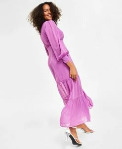 Bar III Women's V-Neck Slit Maxi Dress, Created For Macy's -Anne Klein Sales Store 23672543 fpx