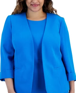 Kasper Plus Size Open Front Blazer 7 Kasper Plus Size Open Front Blazer -Anne Klein Sales Store 23676367 fpx