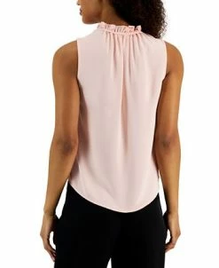 Anne Klein Women's Sleeveless Ruffle-Neck Tulia Blouse -Anne Klein Sales Store 23676813 fpx