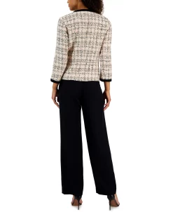 Alternative view of Anne Klein Tweed Blazer, Sleeveless Blouse And High Rise Pants