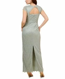 Alternative view of Adrianna Papell Women's Metallic Lace Square-Neck Gown