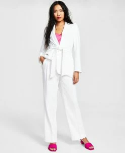 Bar III Women's Textured Straight-Leg Pants, Created For Macy's -Anne Klein Sales Store 23706787 fpx 1
