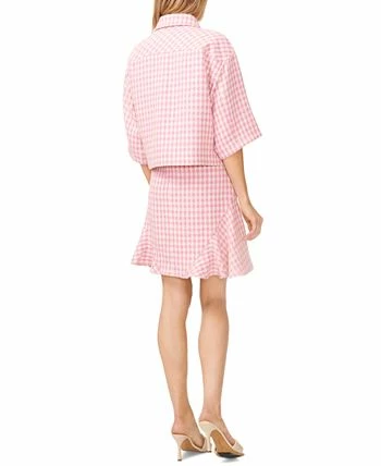 CeCe Women's Tweed Elbow-Sleeve Shirt Jacket 2 CeCe Women's Tweed Elbow-Sleeve Shirt Jacket - Image 2