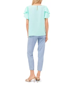 Vince Camuto Women's Tulip-Sleeve Crinkle Gauze Blouse -Anne Klein Sales Store 23755875 fpx