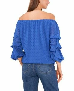 Vince Camuto Women's Off The Shoulder Tie Front Blouse -Anne Klein Sales Store 23755884 fpx