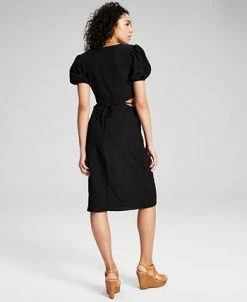 Alternative view of And Now This Women's Puff-Sleeve Cutout Midi Dress