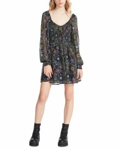 Steve Madden Women's Color Me Lucky Printed Fit & Flare Dress