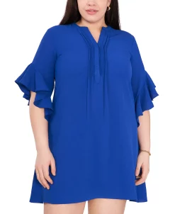 Vince Camuto Plus Size 3/4-Sleeve Ruffle-Cuff Dress 6 Vince Camuto Plus Size 3/4-Sleeve Ruffle-Cuff Dress -Anne Klein Sales Store 23775420 fpx