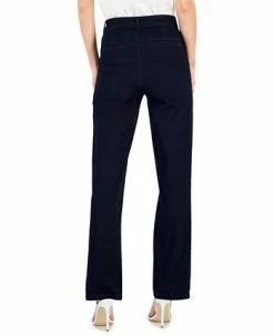 Anne Klein Women's High-Rise Tie-Front Denim Pants -Anne Klein Sales Store 23776554 fpx
