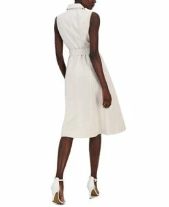 Alternative view of Anne Klein Women's Sleeveless Seersucker Belted Shirt Dress
