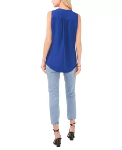 Vince Camuto Women's V-Neck Overlap Sleeveless Top -Anne Klein Sales Store 23777272 fpx