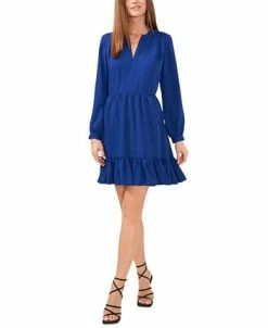 Vince Camuto Women's Ruched Flounce Dress -Anne Klein Sales Store 23892254 fpx