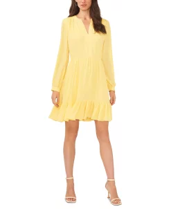 Vince Camuto Women's Long Sleeve With V-Neck Dress -Anne Klein Sales Store 23996249 fpx