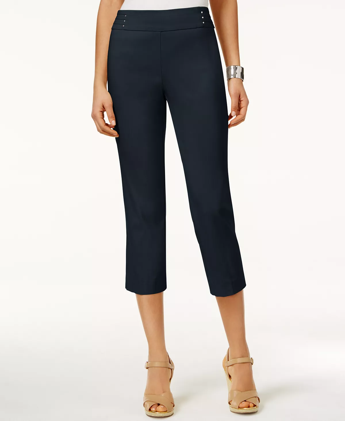 JM Collection Embellished Pull-On Capri Pants, Created For Macy's 6 JM Collection Embellished Pull-On Capri Pants, Created For Macy's - Image 6