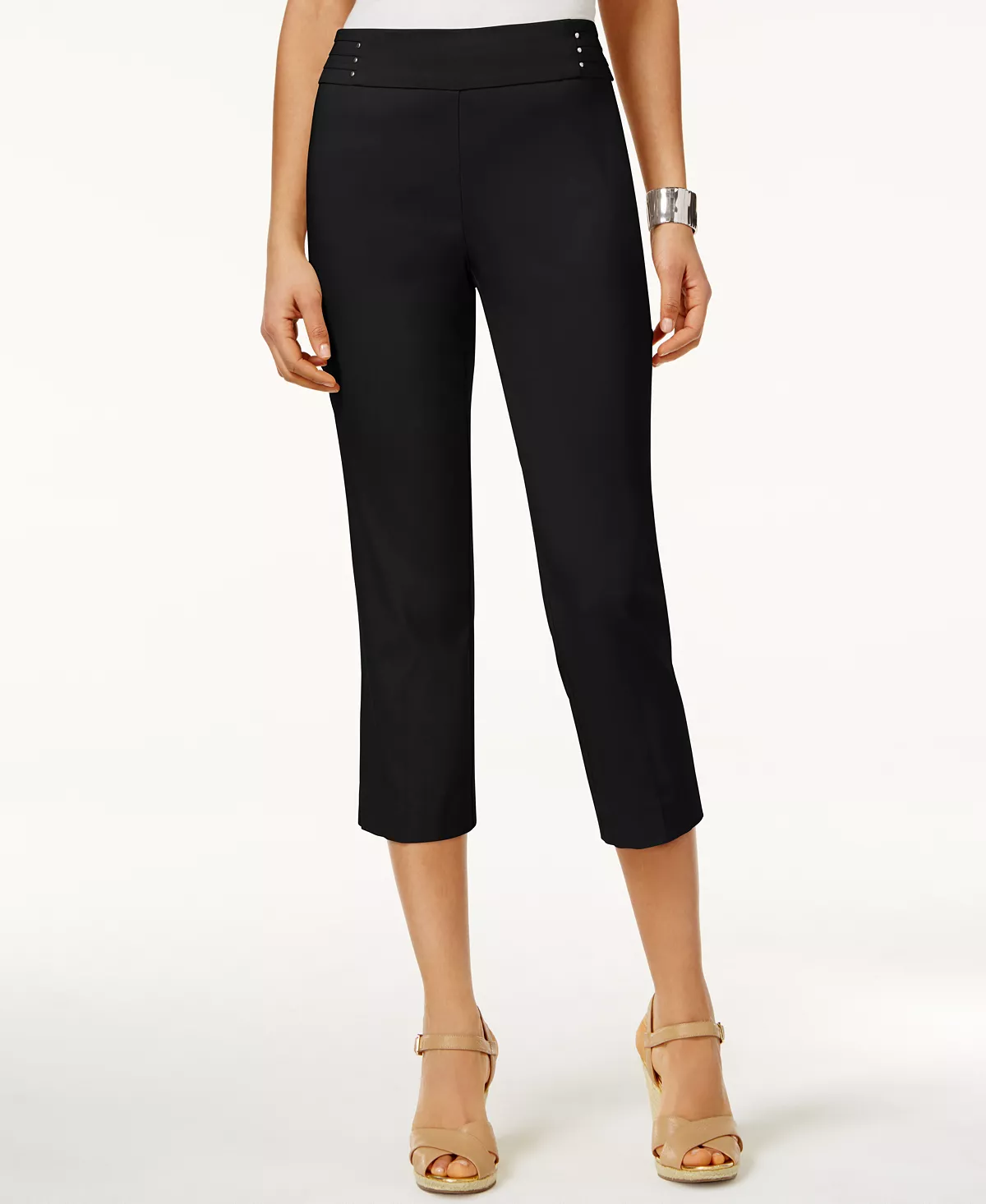 JM Collection Embellished Pull-On Capri Pants, Created For Macy's 5 JM Collection Embellished Pull-On Capri Pants, Created For Macy's - Image 5