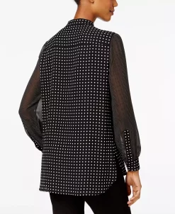 Alternative view of Anne Klein Sheer Dot-Print Blouse