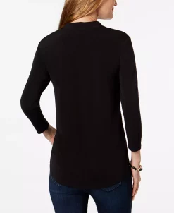 Alternative view of Charter Club Women's 3/4-Sleeve Top, Created For Macy's