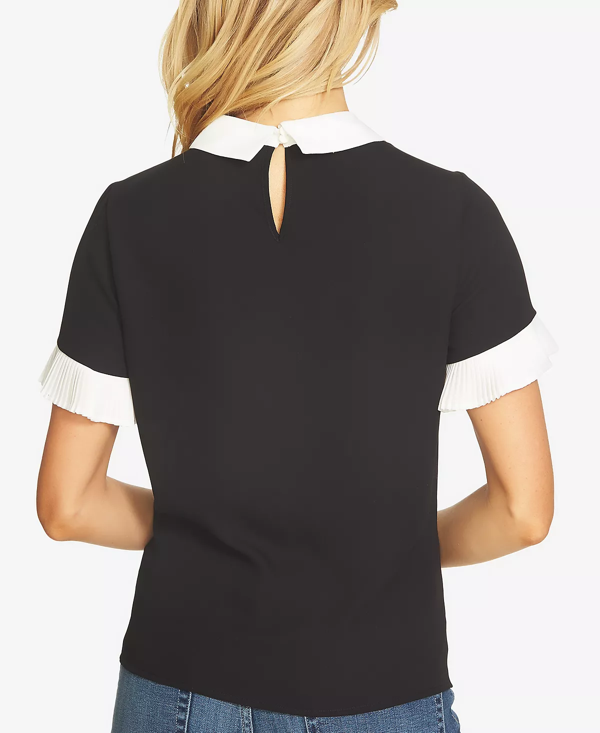 CeCe Olorblocked Collared Blouse 3 CeCe Olorblocked Collared Blouse - Image 3