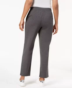 Alternative view of Karen Scott Port Drawstring Straight-Leg Pants, Created For Macy's